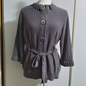 Requirements XL Casual Business Occasion Knit Tie Button Cadigan